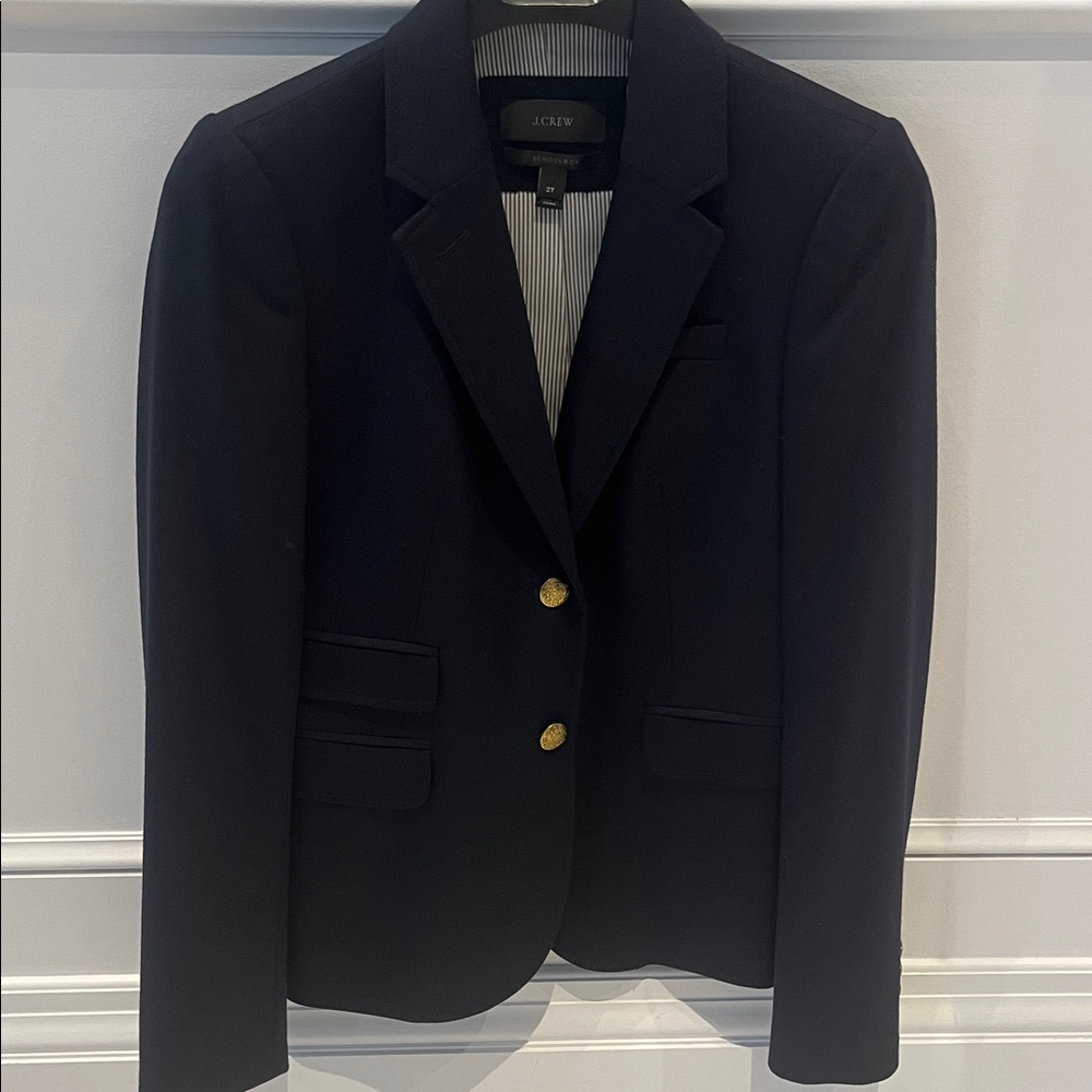 J. Crew Navy Blue Wool Blazer - Picture 8 of 9